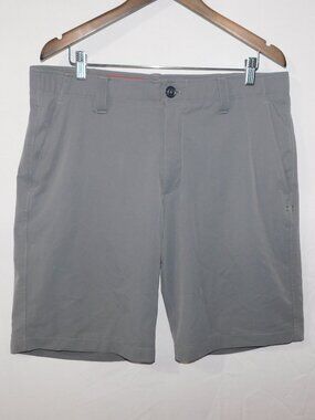 Under Armour Loose Mens 38 Match Play Gray Flat Front Golf Shorts 11"